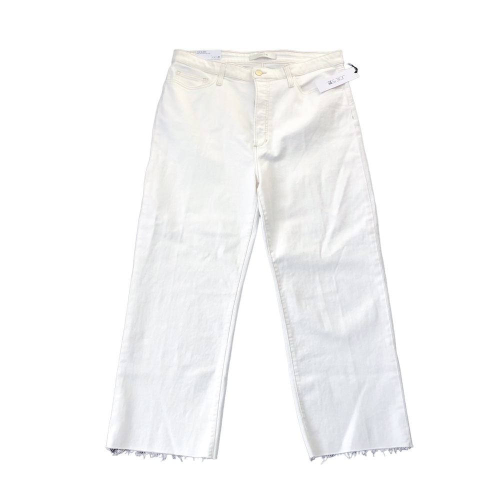 NWT Joe's Jeans The Blake High Rise Wide Leg Crop Button Fly White Women Size 34